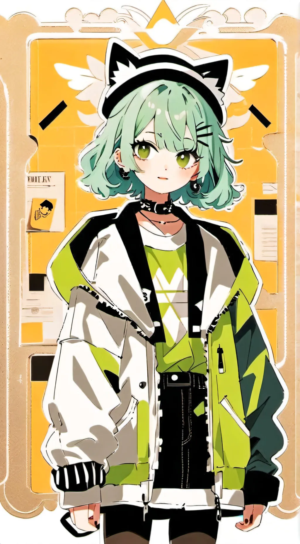 ai character: Minty(Sprunki) background