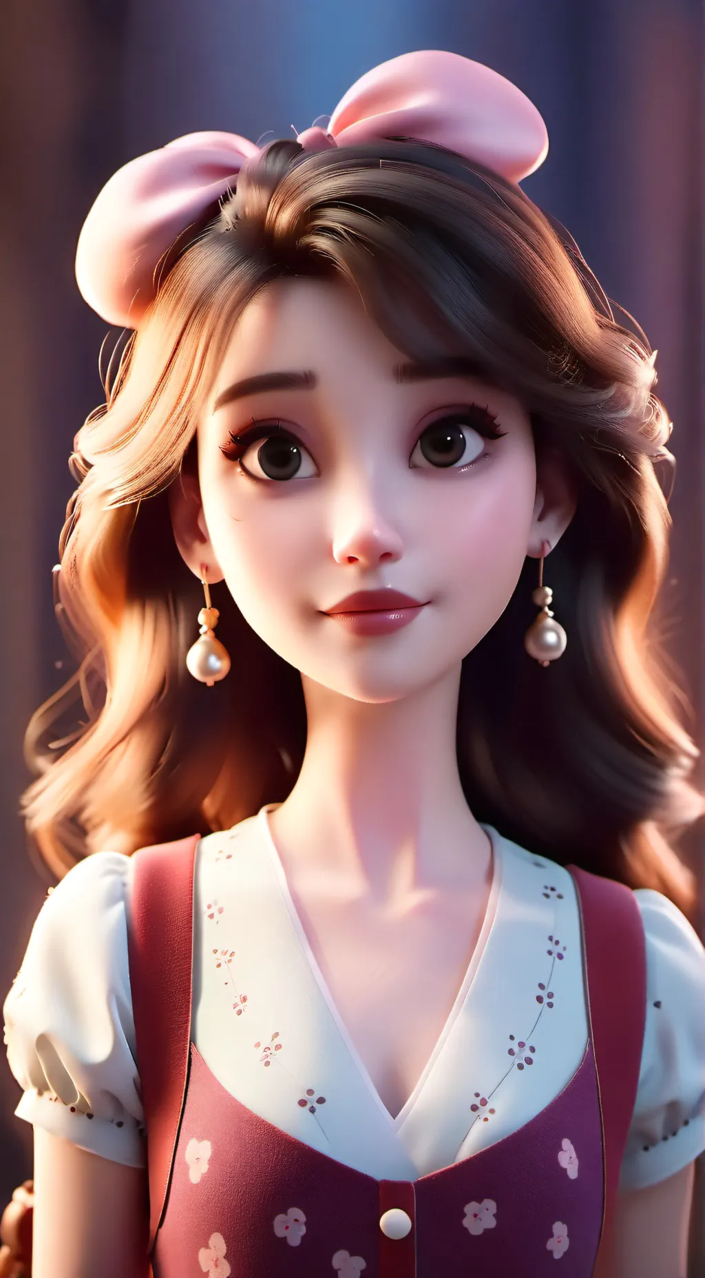 ai character: Michela  background