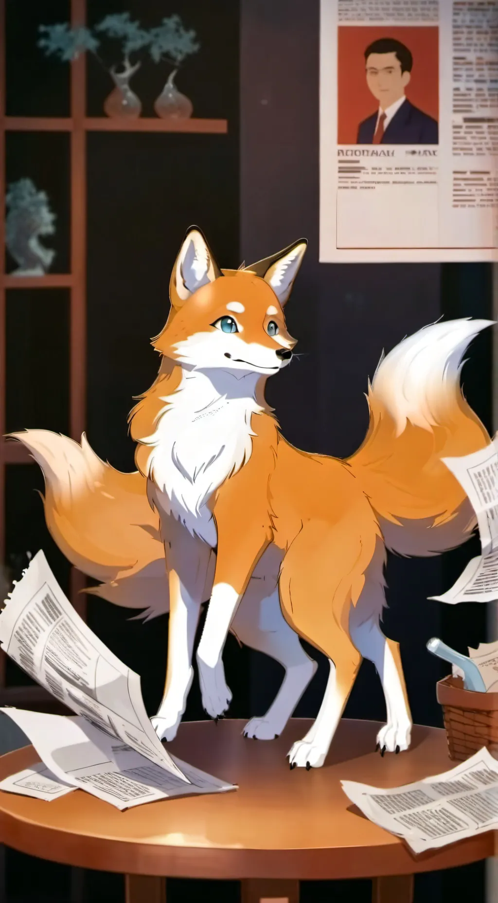 ai character: MFS News background