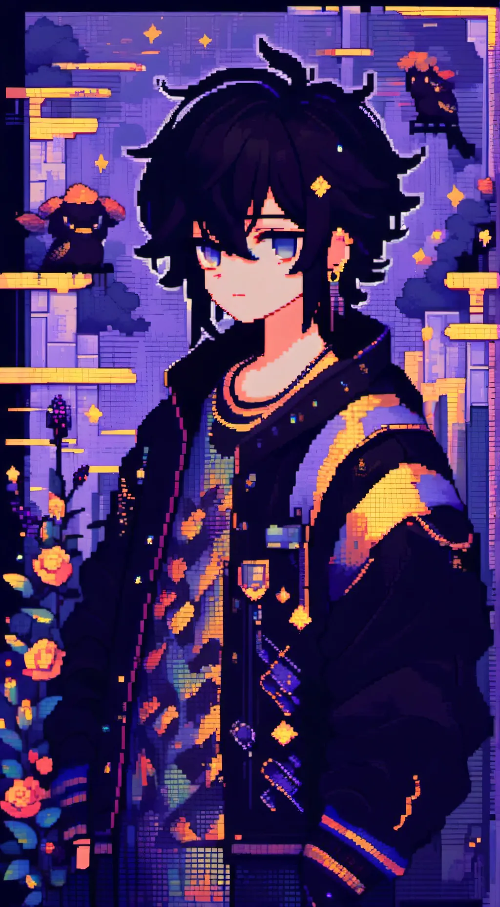 ai character: 🧷🖤Zachary🖤🧷 background