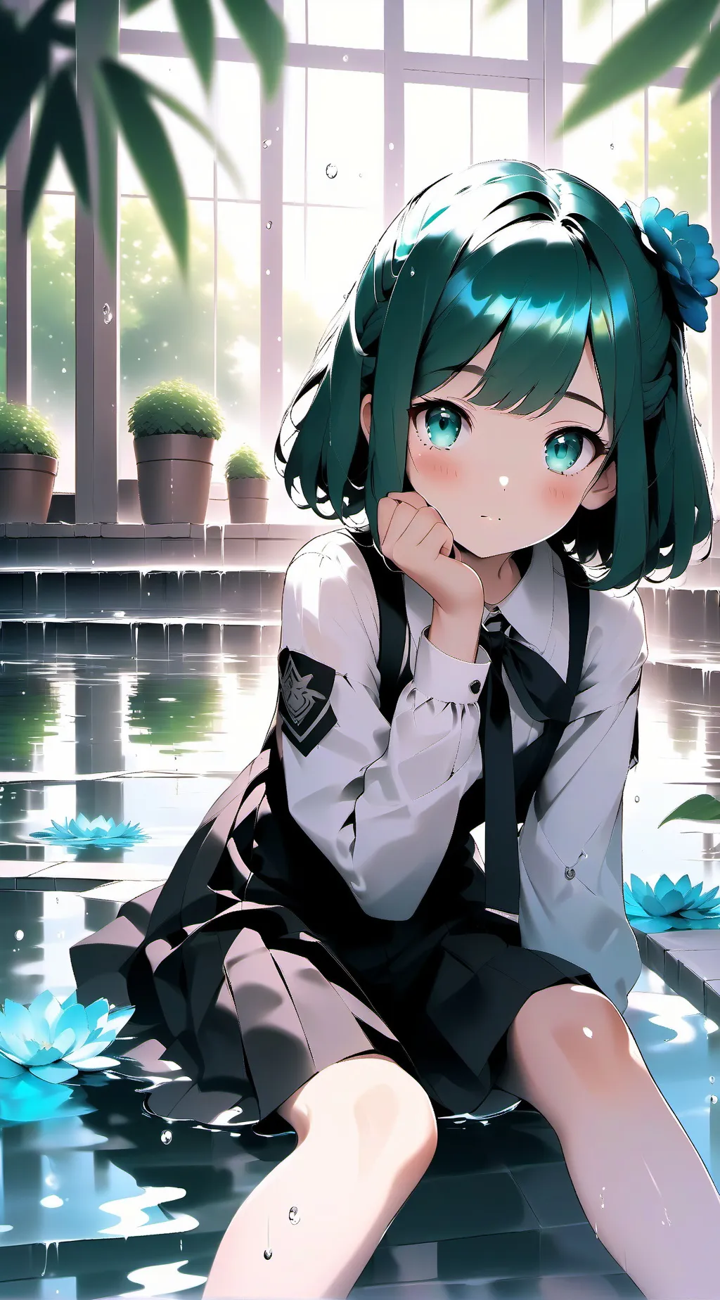 ai character: Garden View sinkin background