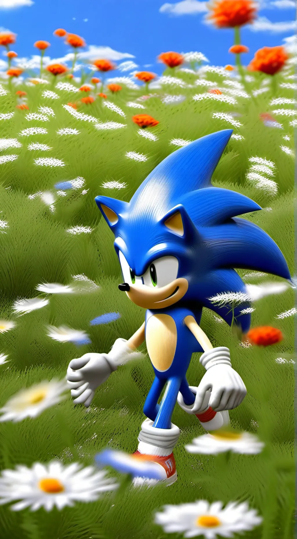 ai character: Sonic the hedgehog background