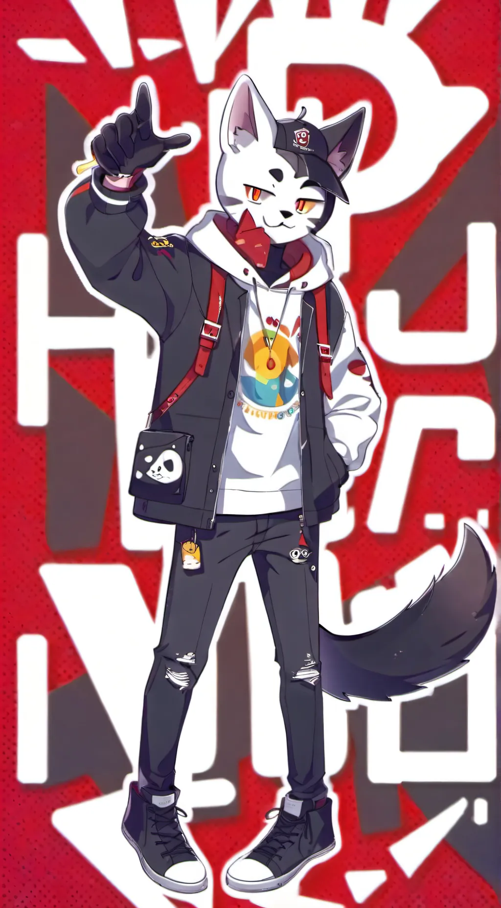 ai character: catboy background