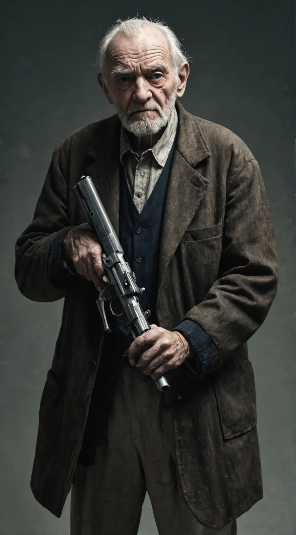 ai character: Creepy old man background