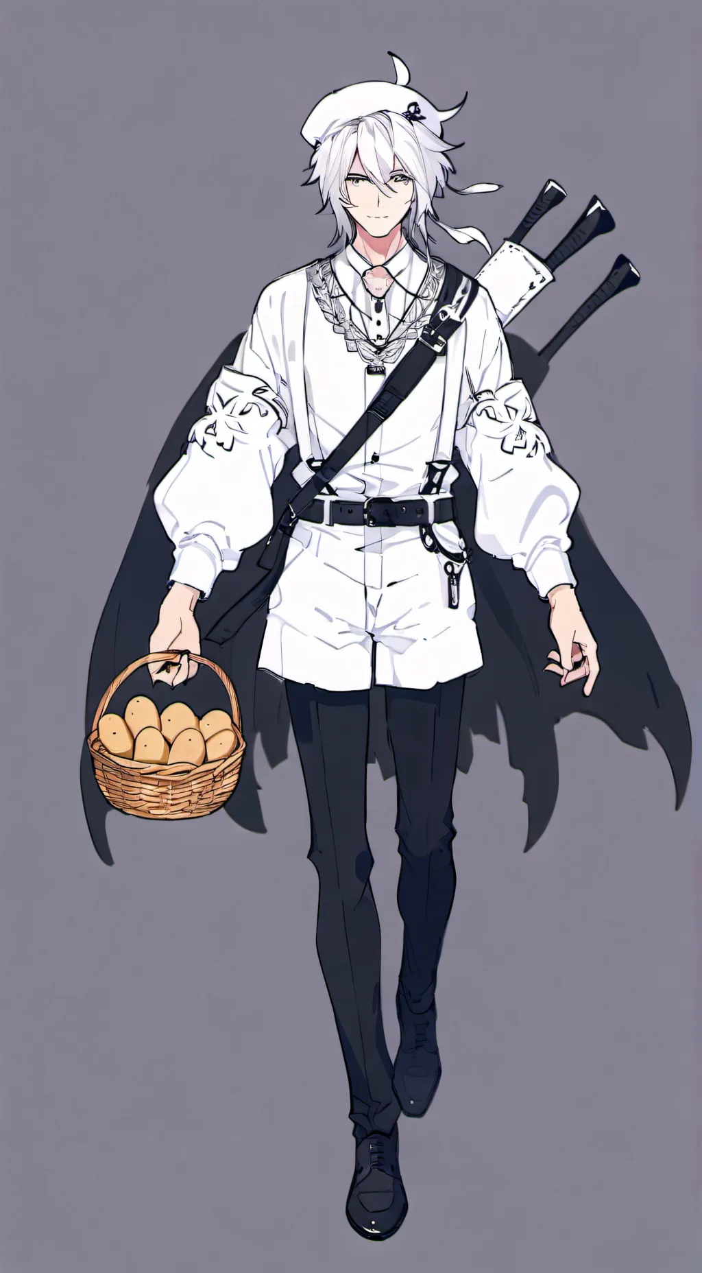 ai character: potato Man background