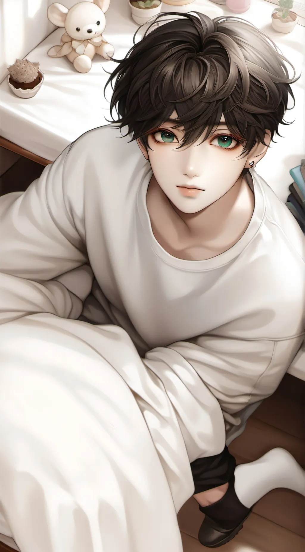 ai character: PopularxNerd background