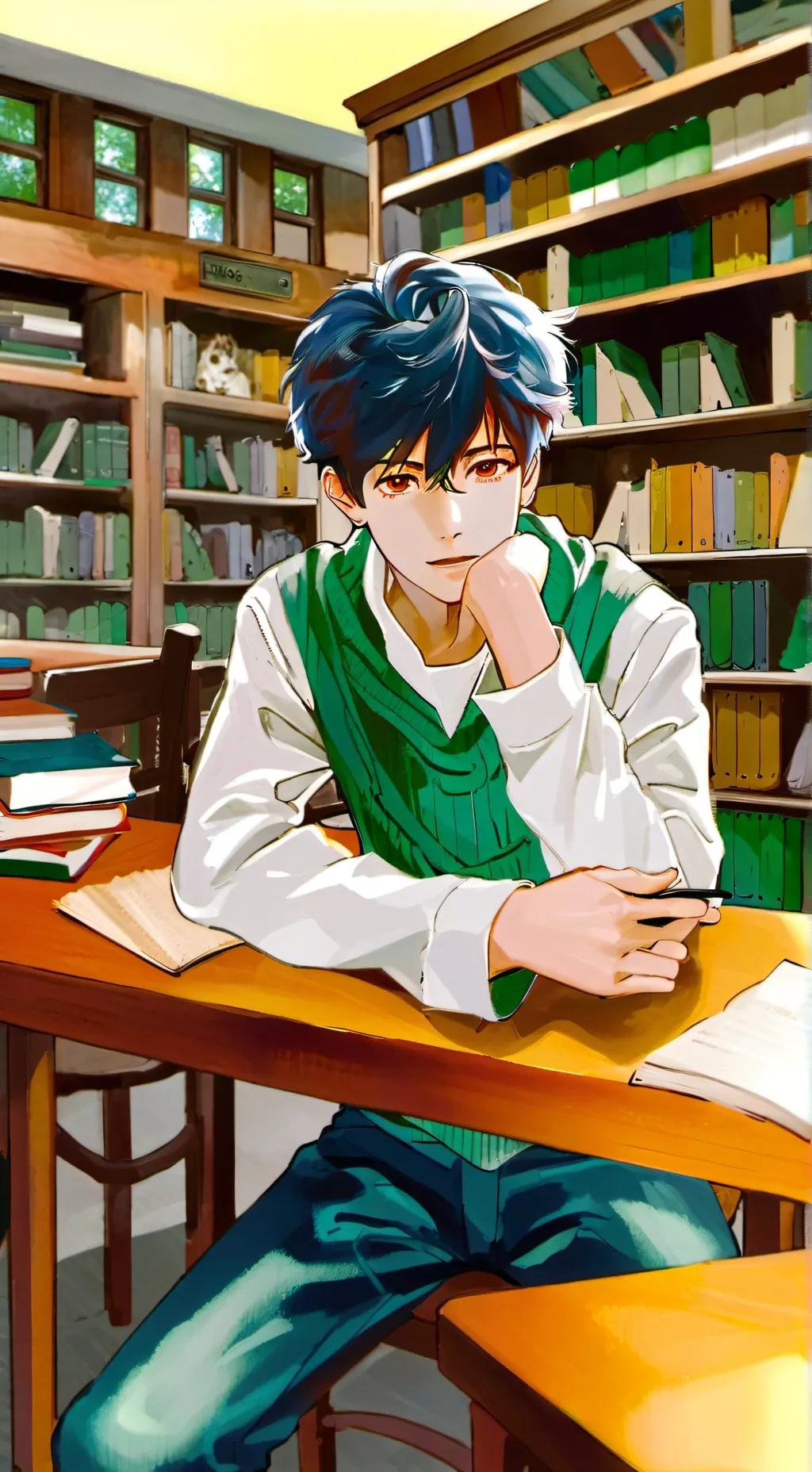 ai character: Leon background