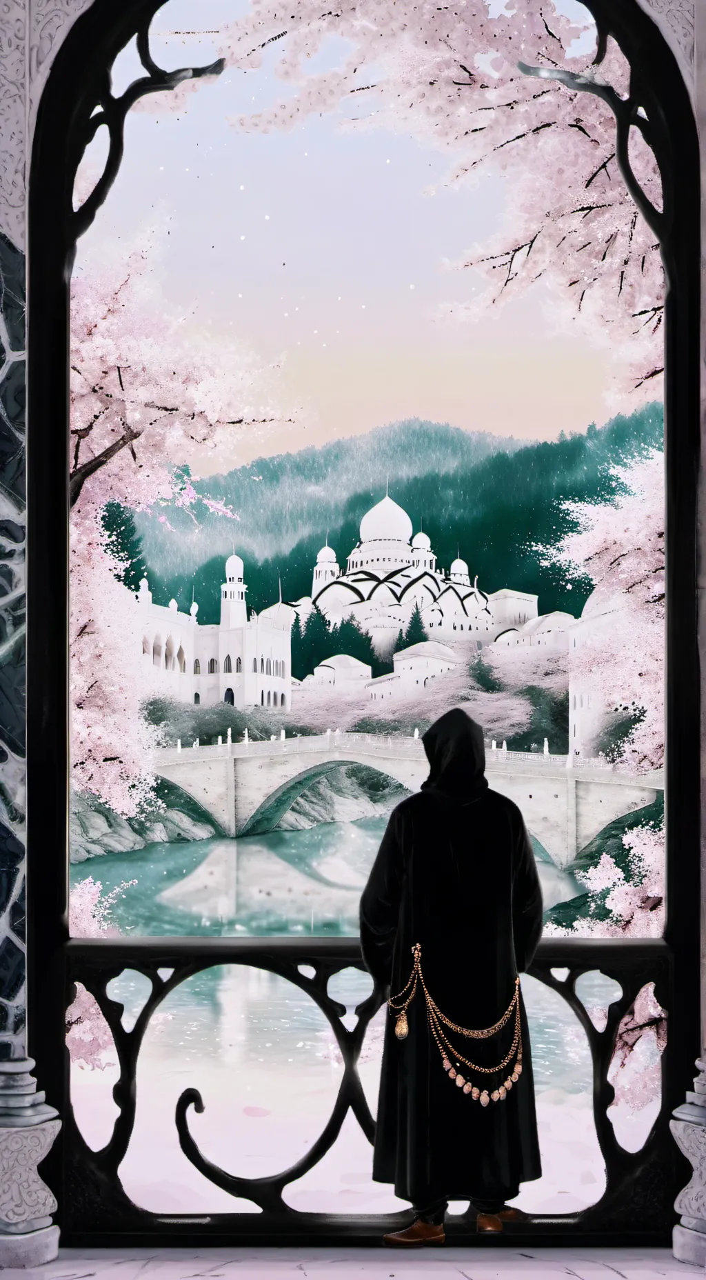 ai character: CH Kashmir background