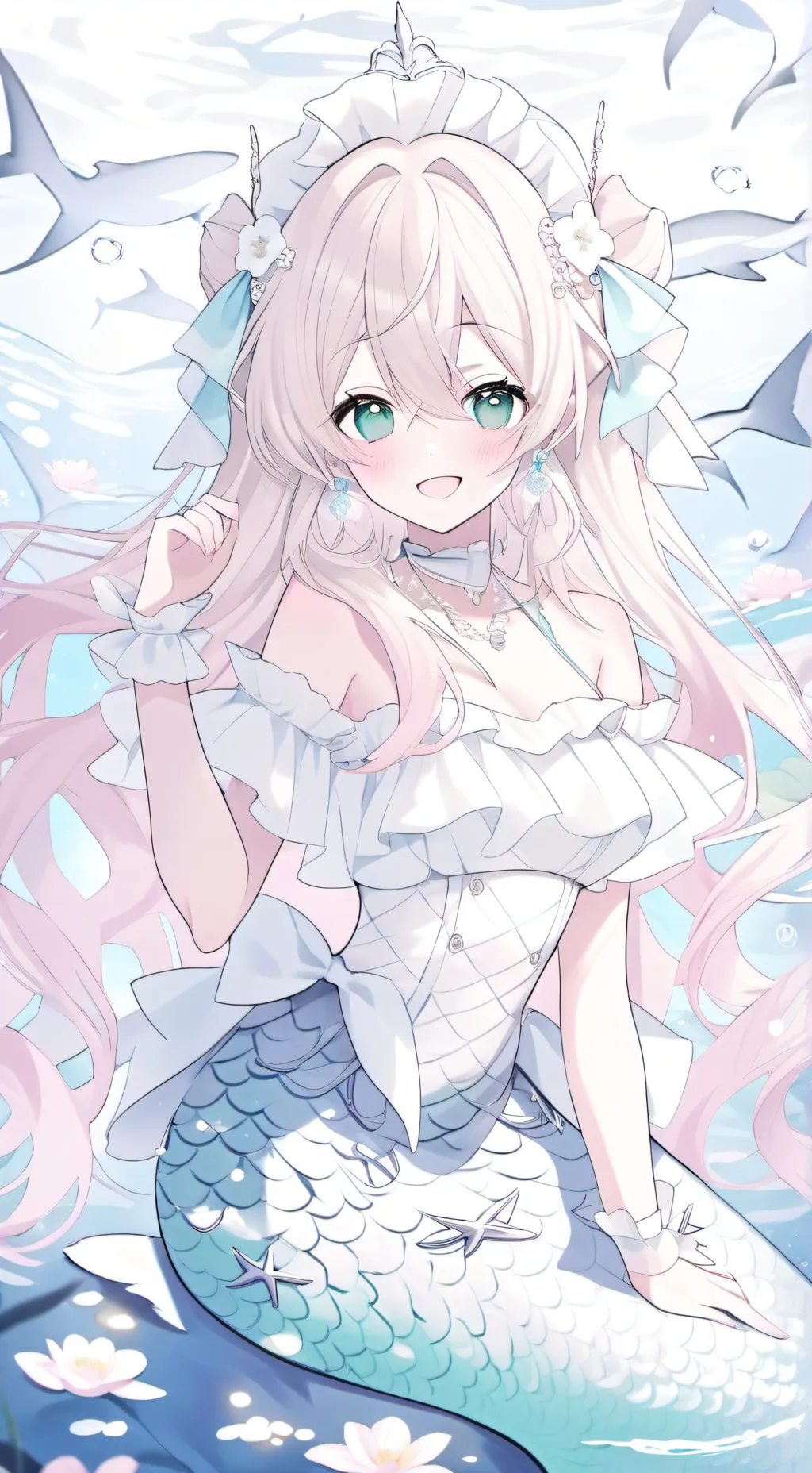 ai character: mermaid background