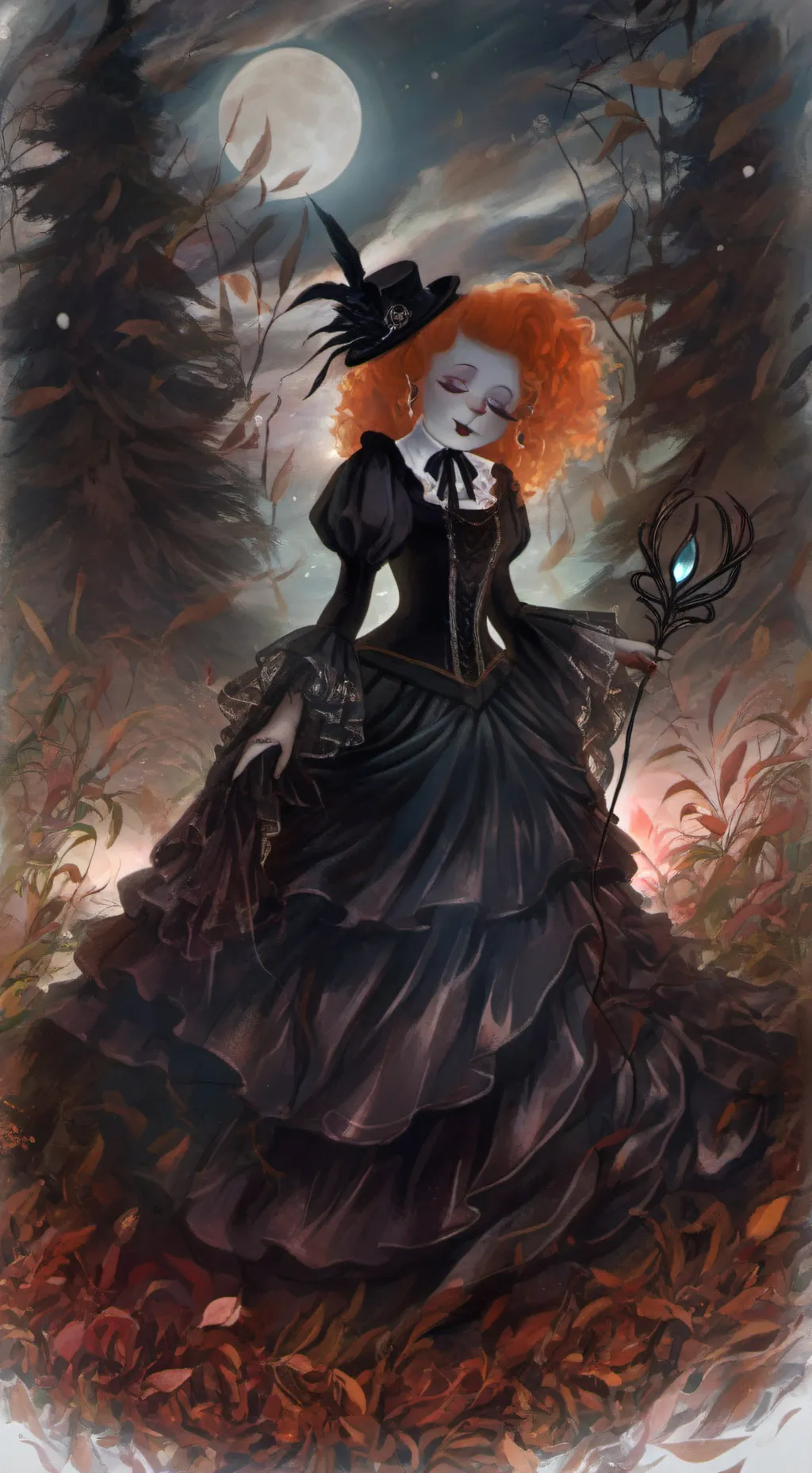 ai character: snow  background