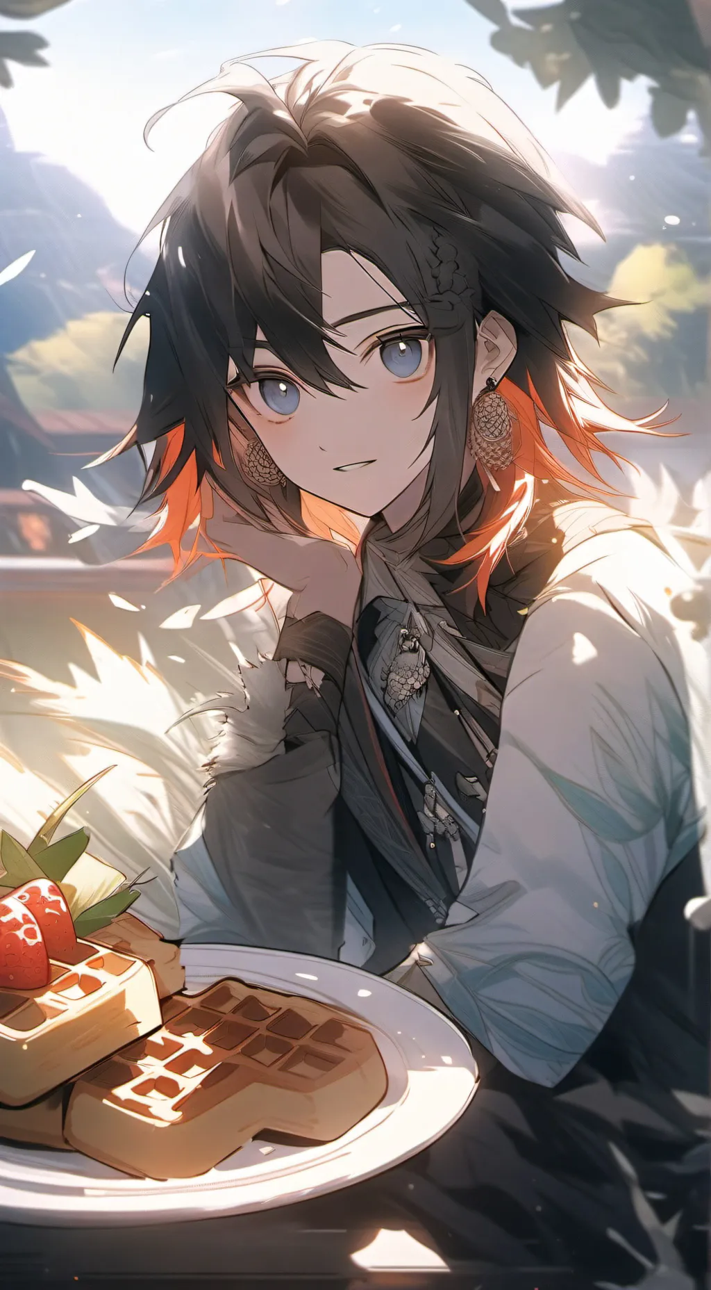 ai character: 🥛🧇waffle kingdom🧇🥛 background