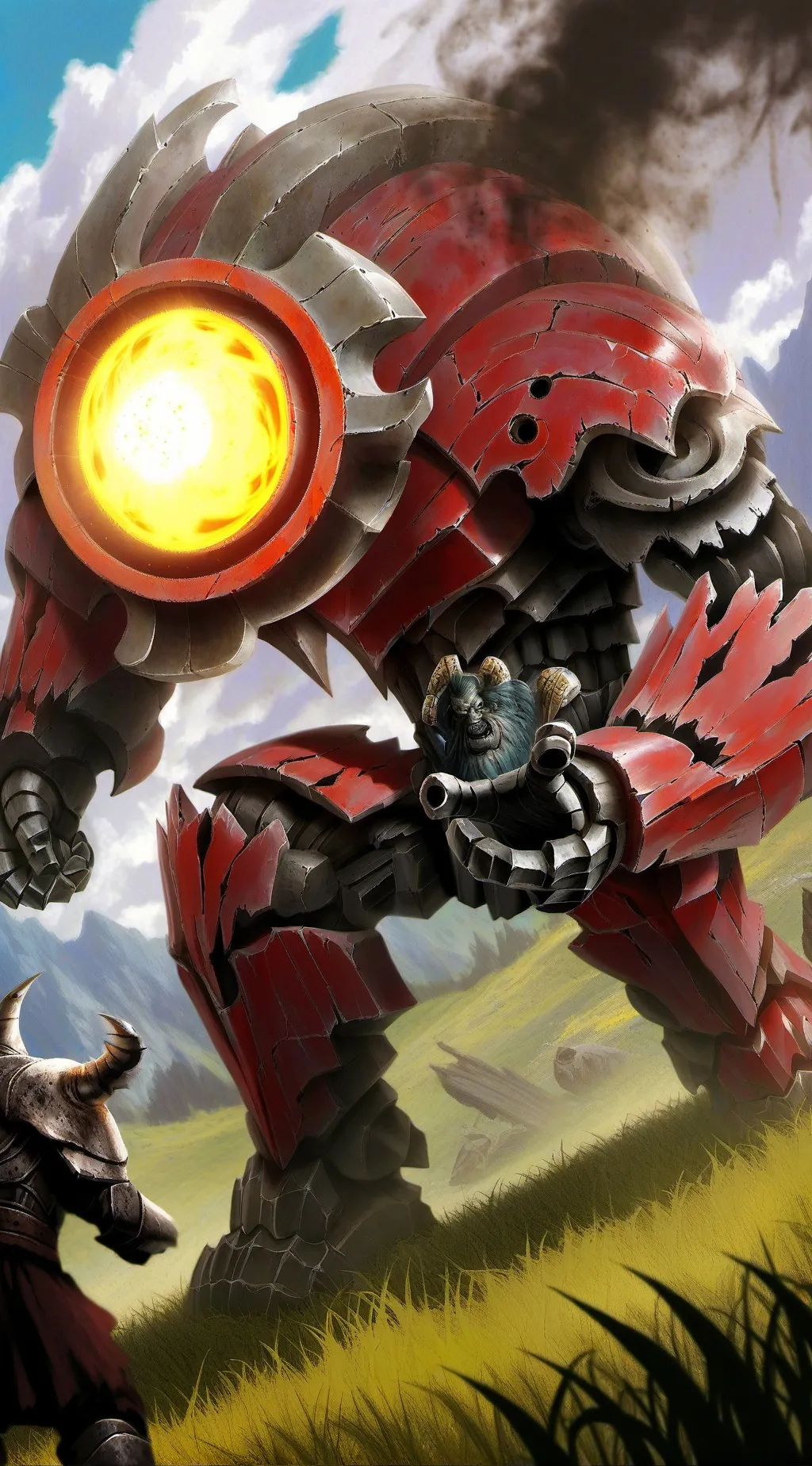 ai character: drill head background