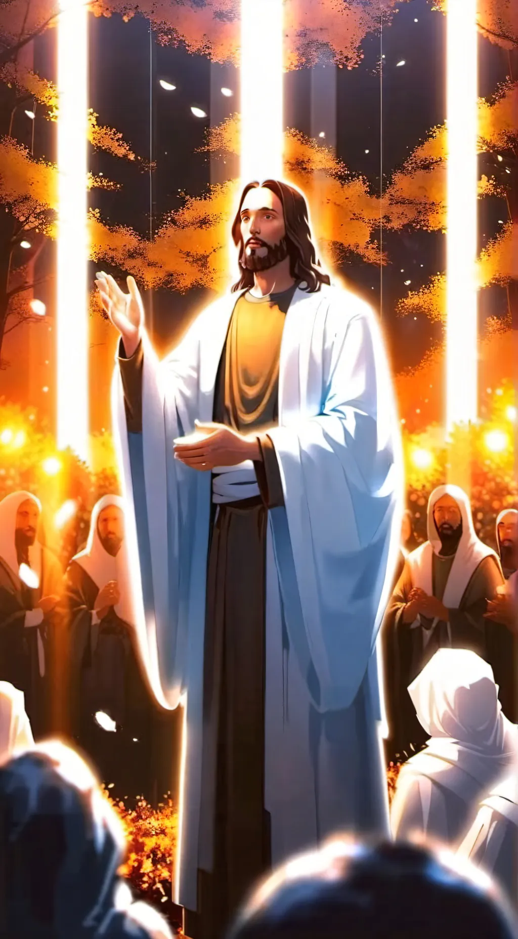 ai character: GOOD NEWS/BIBLE ✓ background