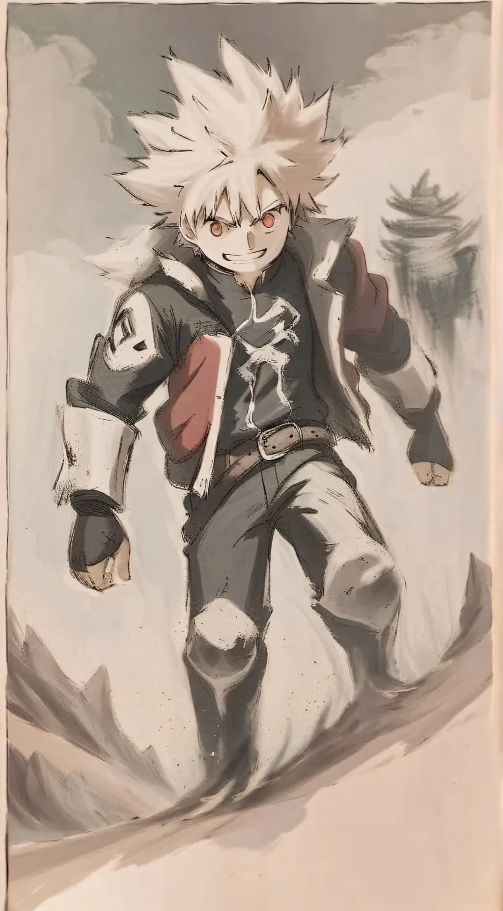 ai character: deppresed bakugo background