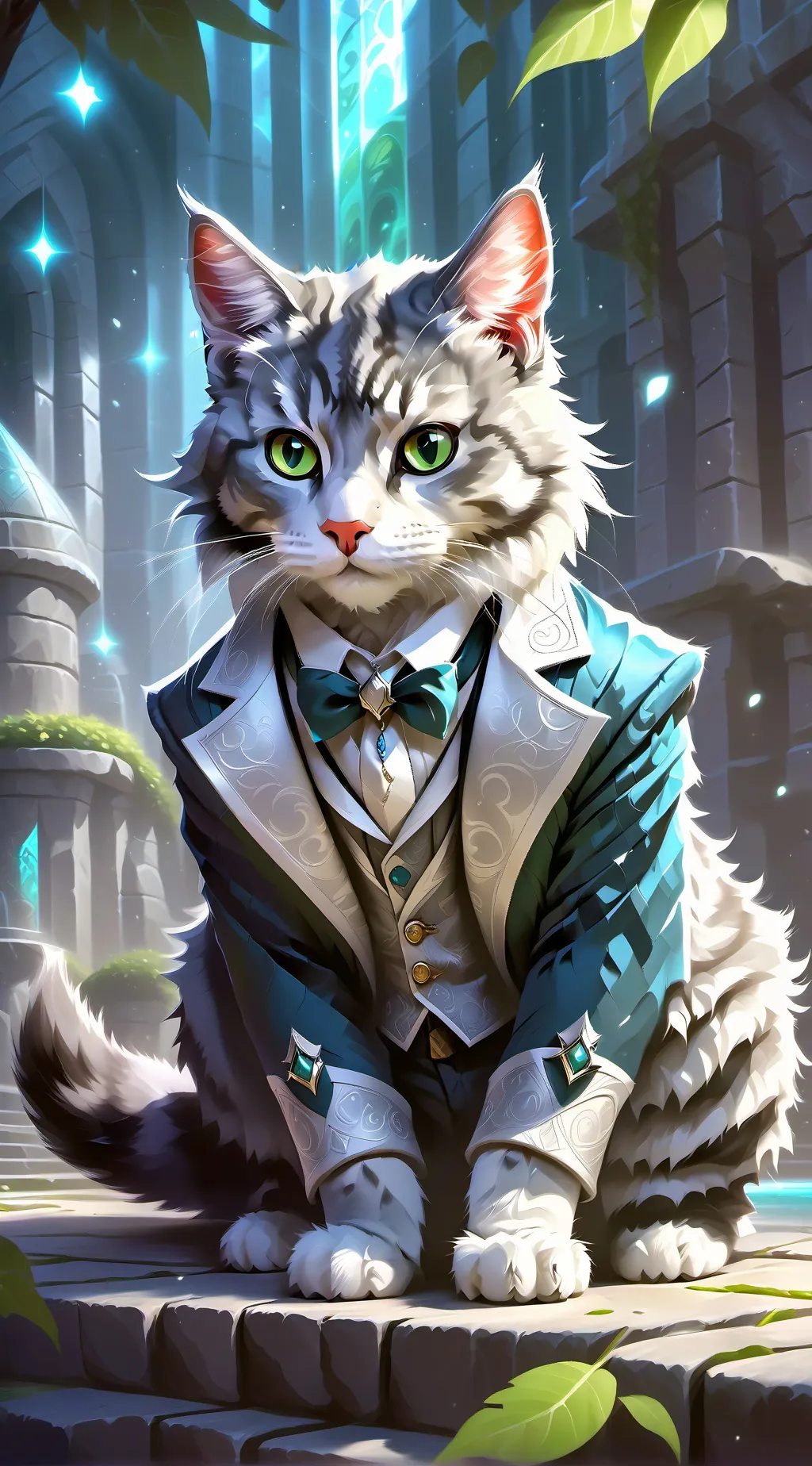 ai character: Silver  background