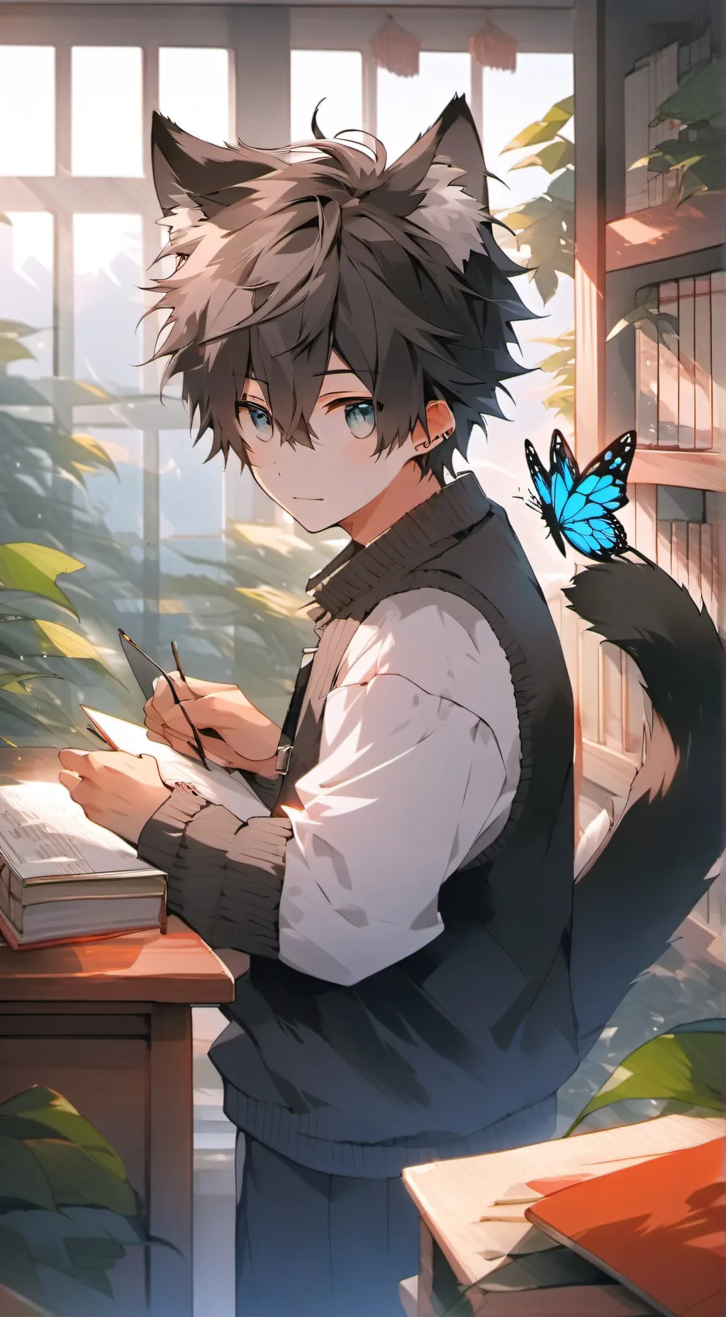 ai character: Monarch Shadow Furry background