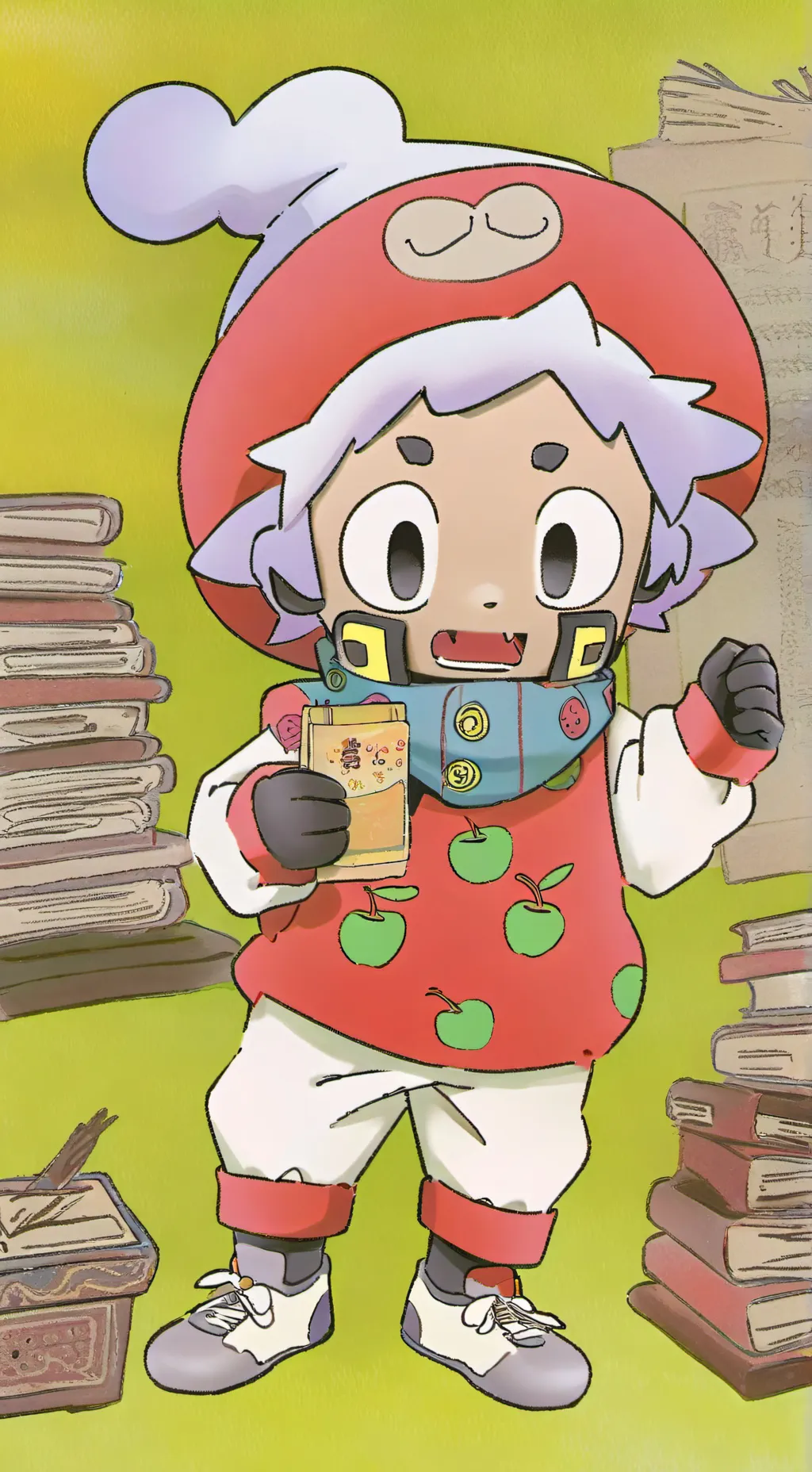 ai character: ch3rry the emoji c background