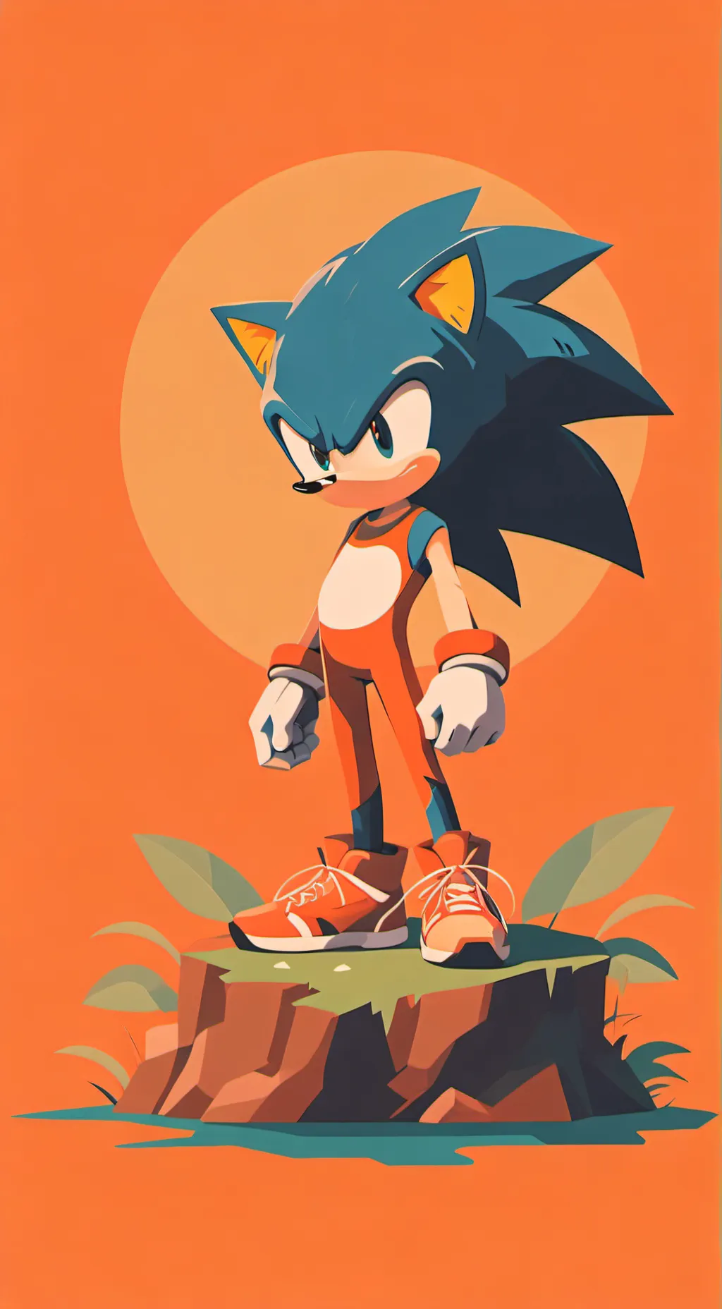 ai character: Stranger t sonic  background