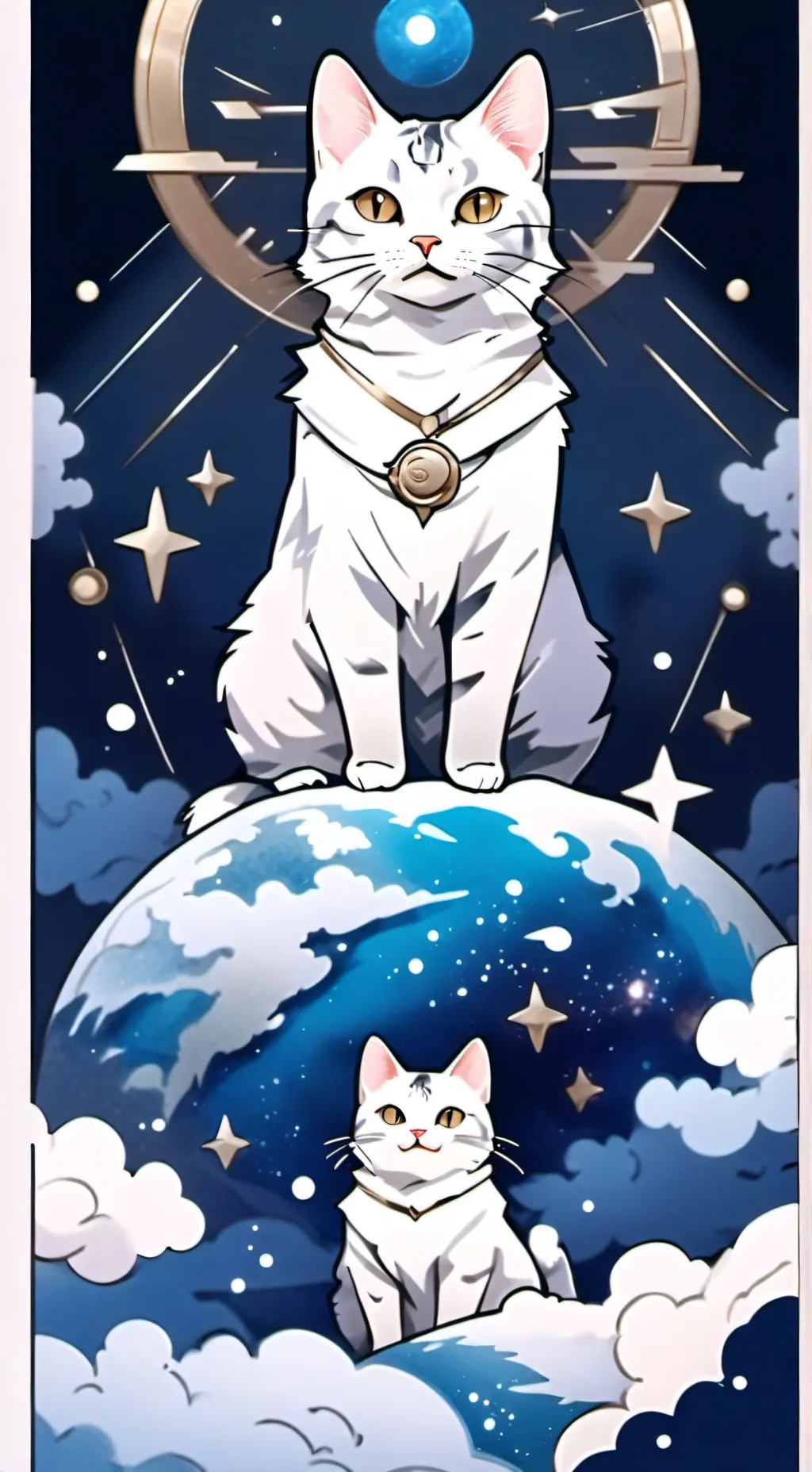 ai character: alien cat👽 background