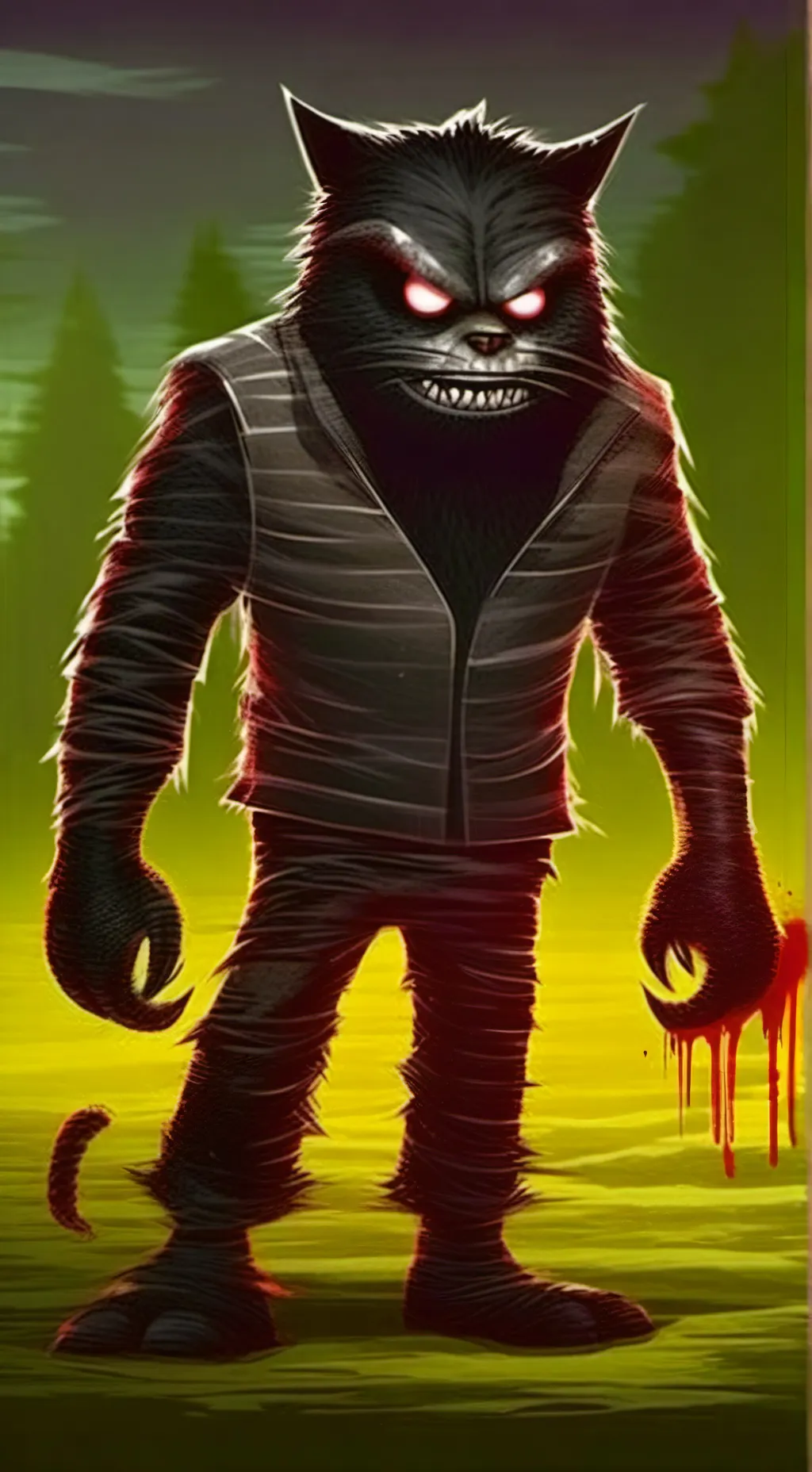 ai character: cartoon cat background