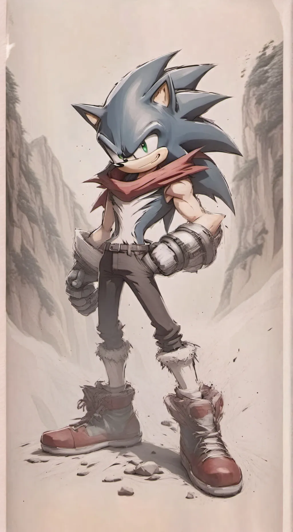 ai character: Sonic the hedgehog background