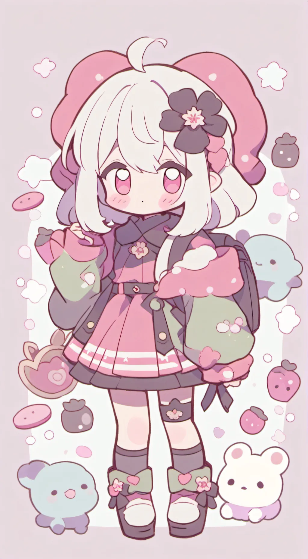 ai character: Lime bus is crazy background