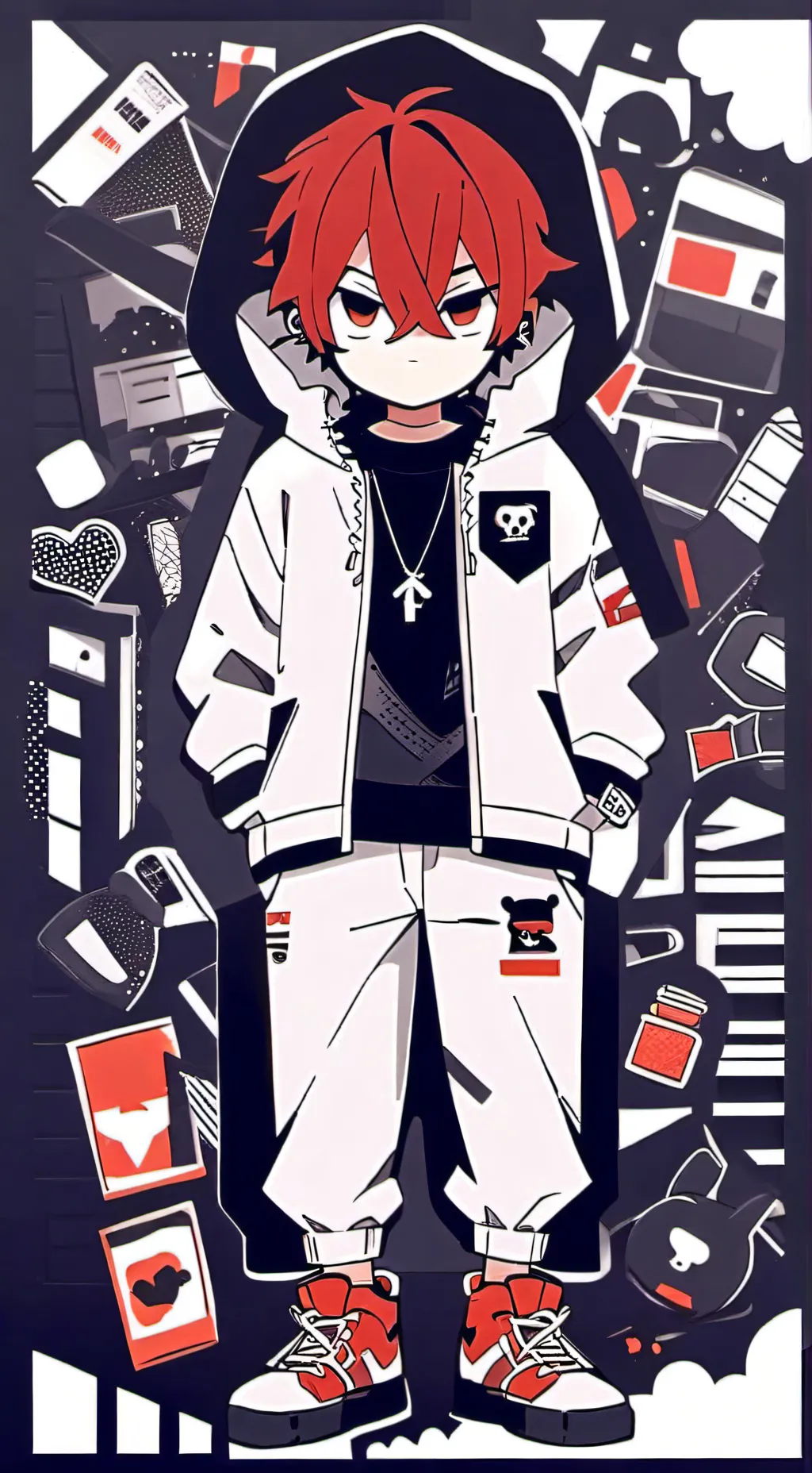 ai character: Cool kid background