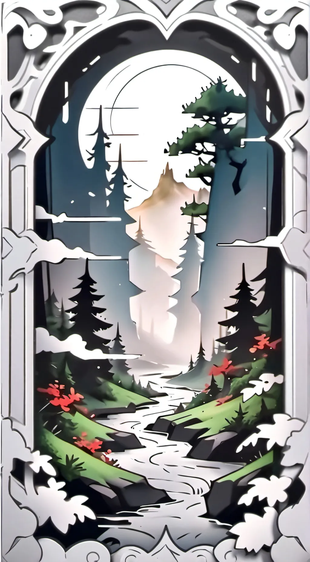 ai character: greeny background