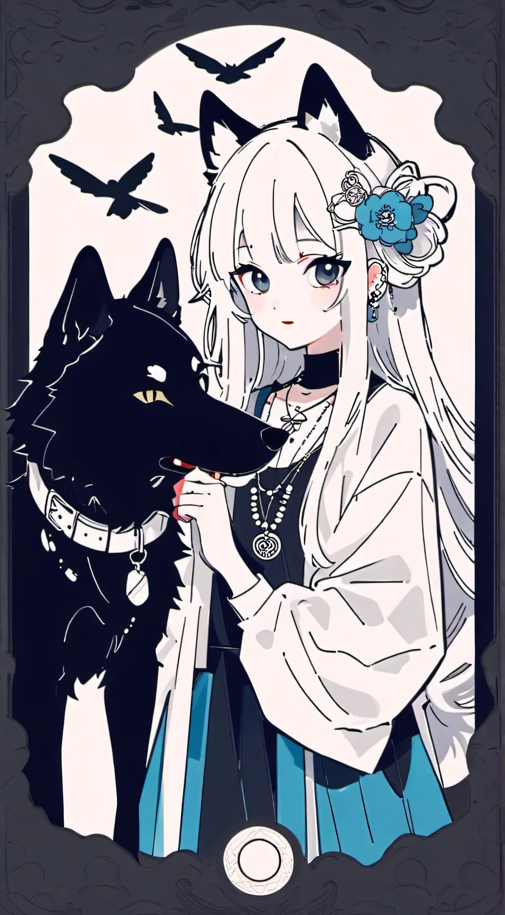 ai character: urawerewolf background