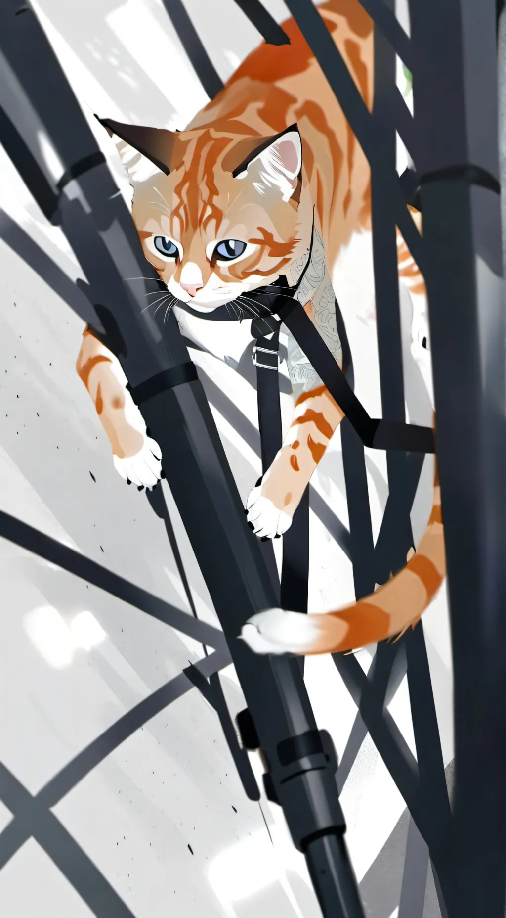 ai character: orange cat background