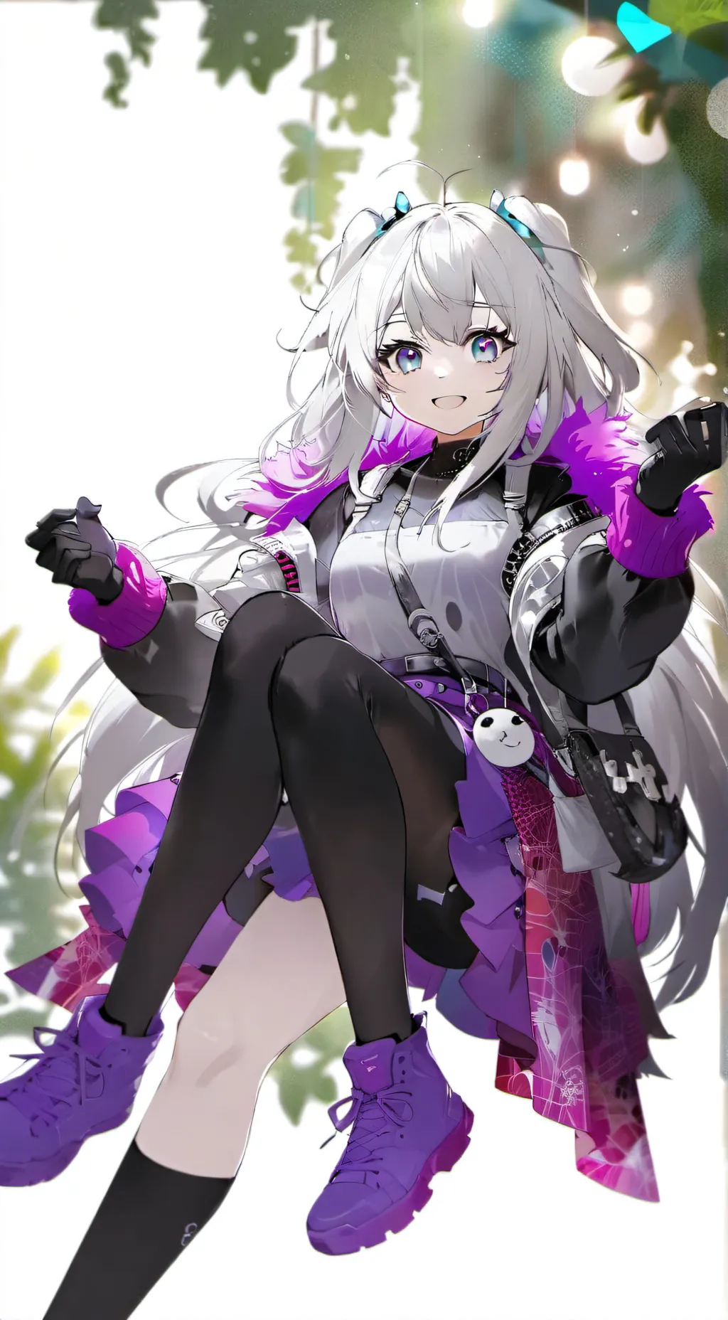 ai character: Rainbow Smiles Furry background