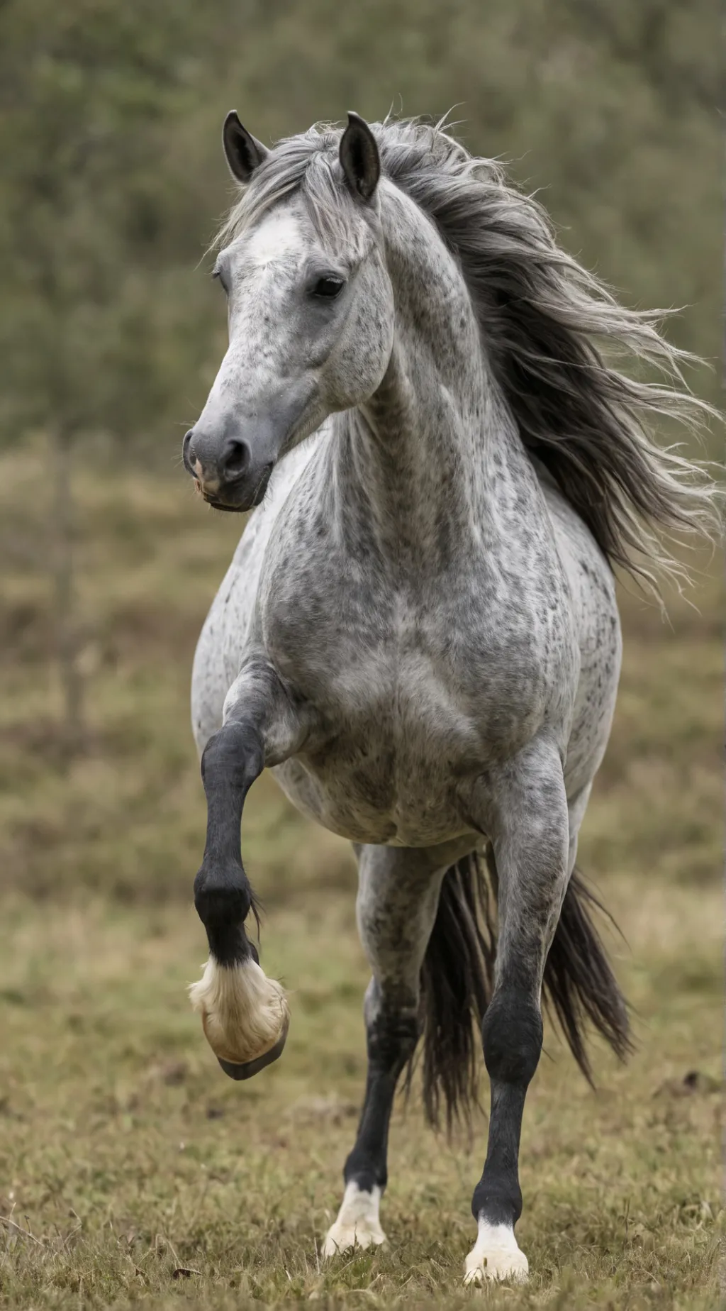 ai character: wild mustang background