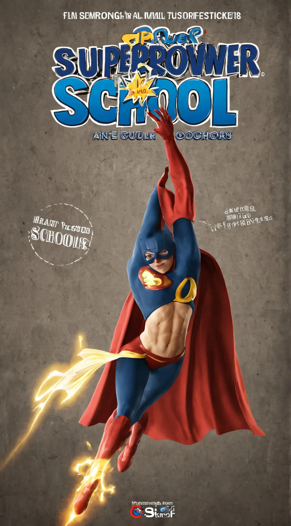 ai character: super hero school background