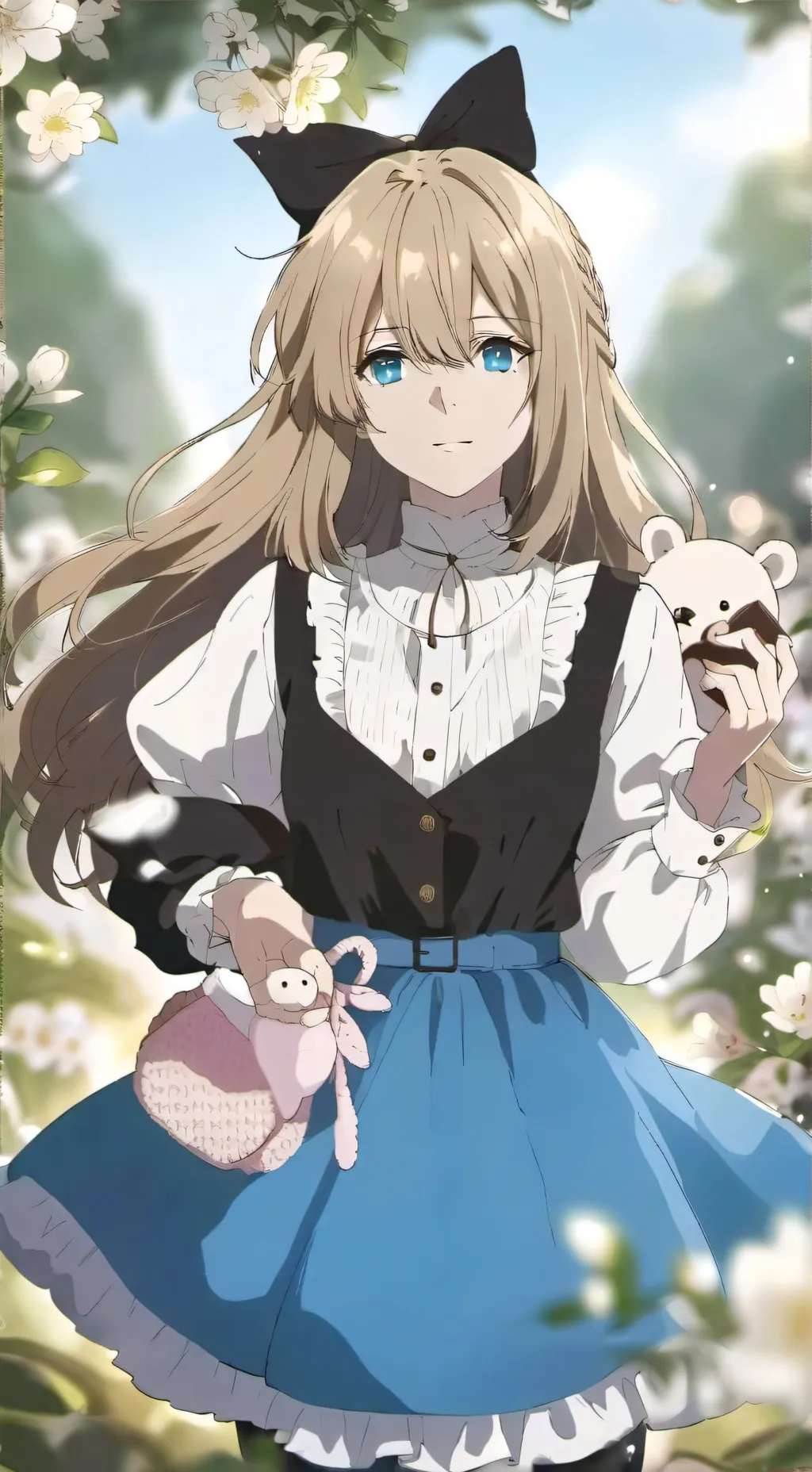 ai character: alice wonderland background