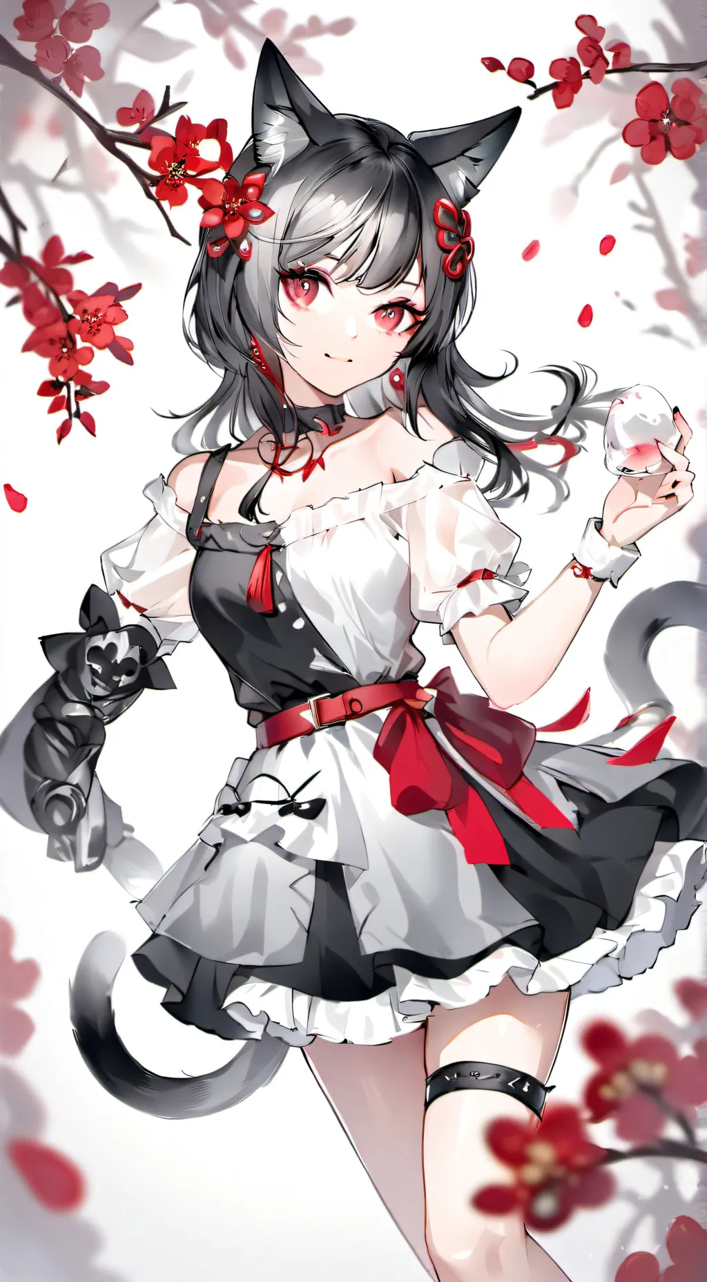 ai character: Roommate catgirl  background