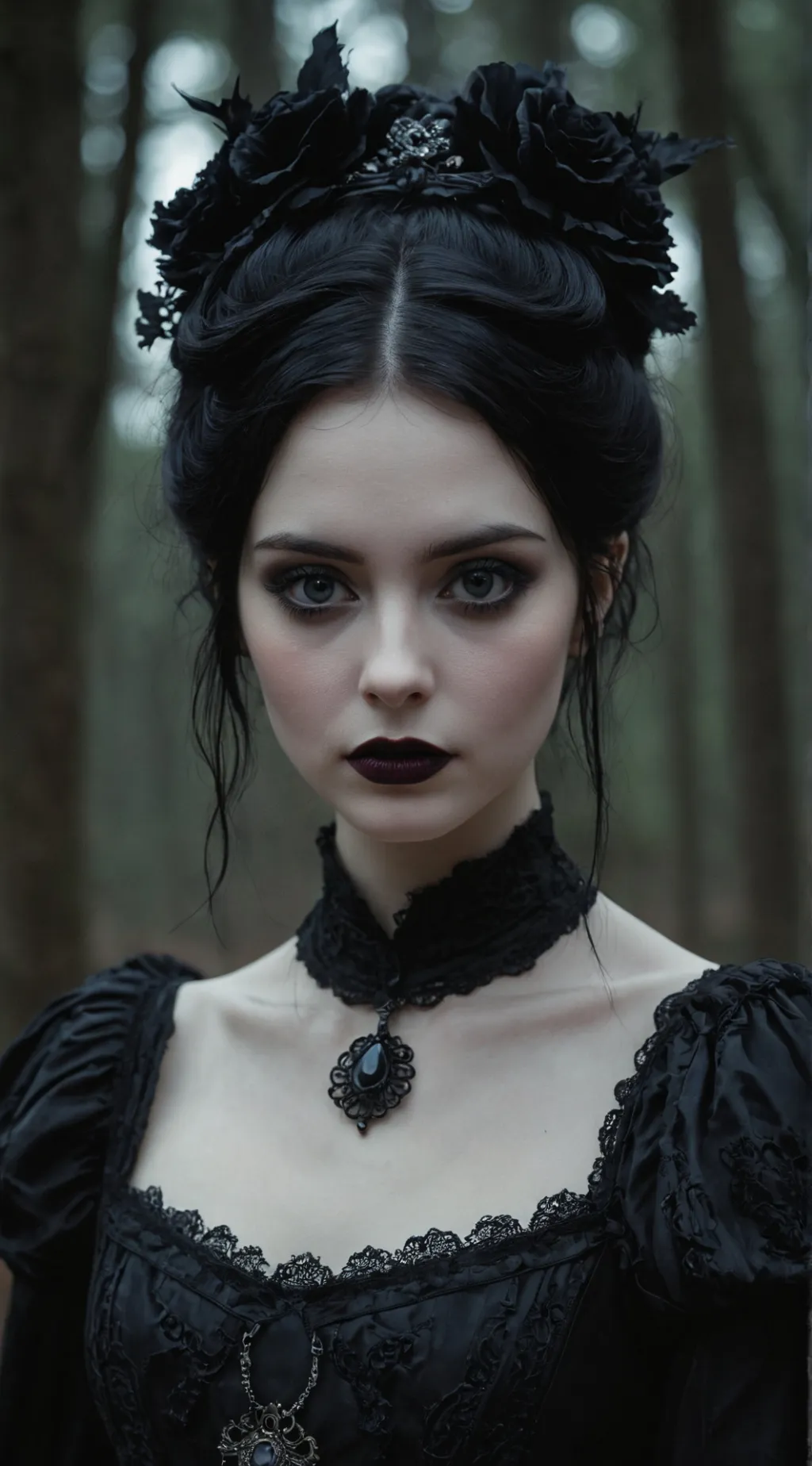 ai character: Wednesday Addams background