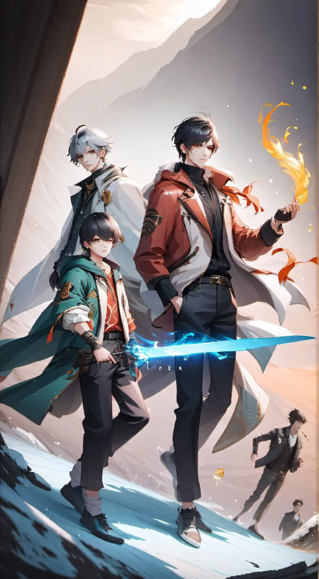 ai character: Boys school  background