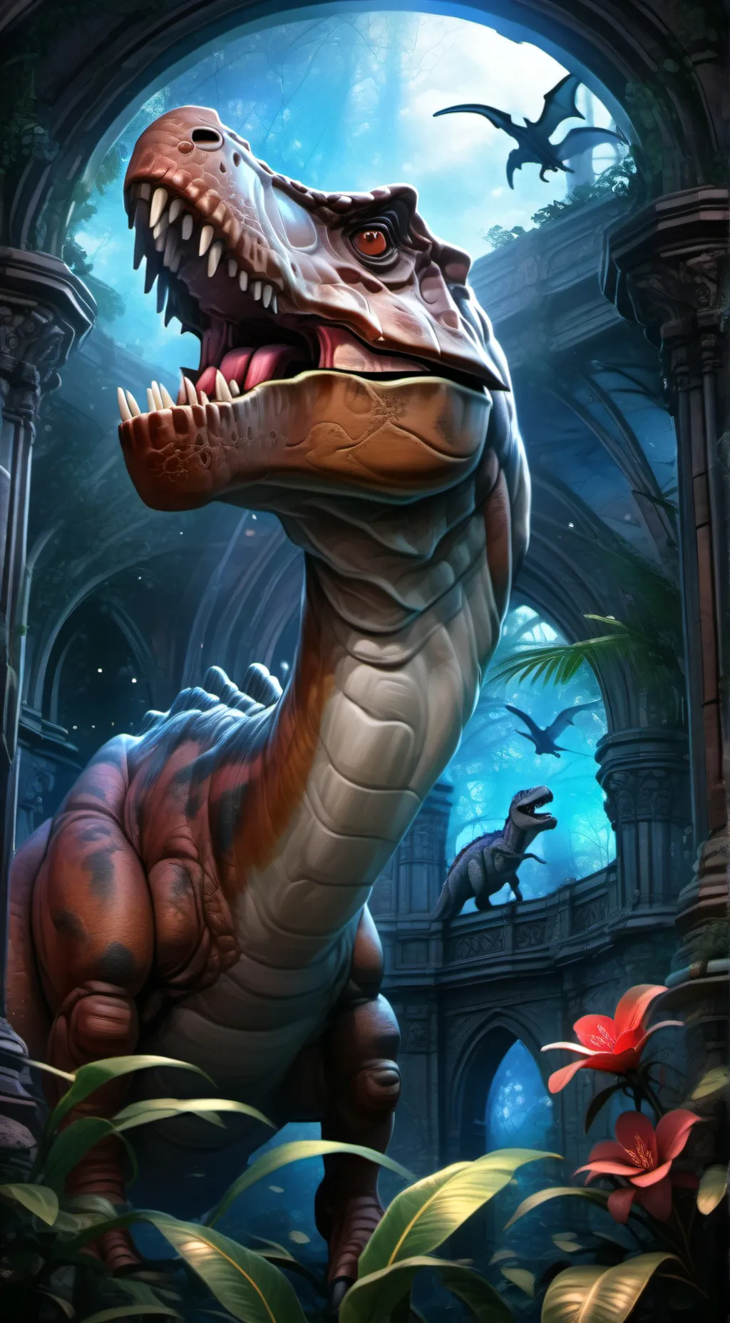 ai character: mundo cretacico background