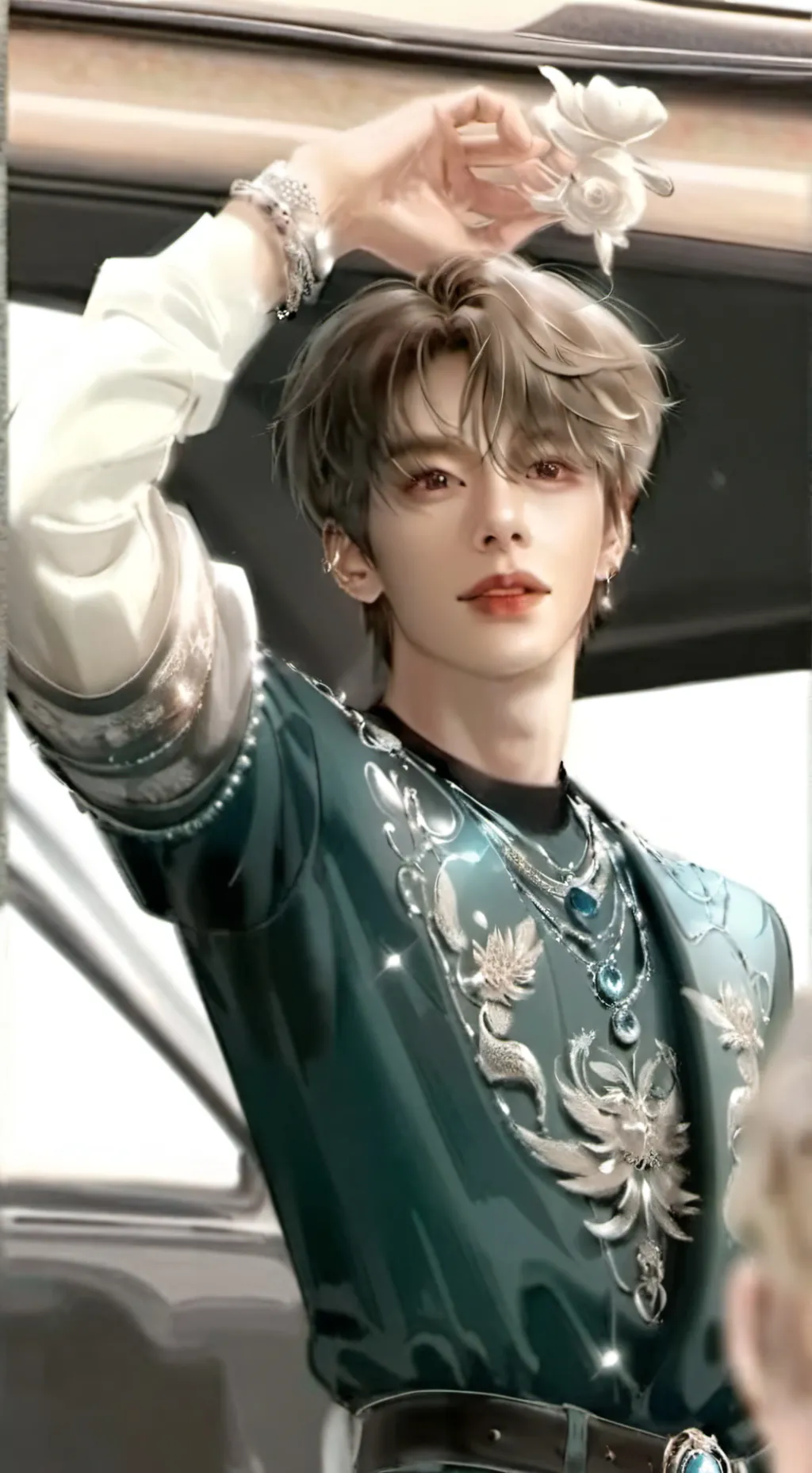 ai character: hyunjin  background