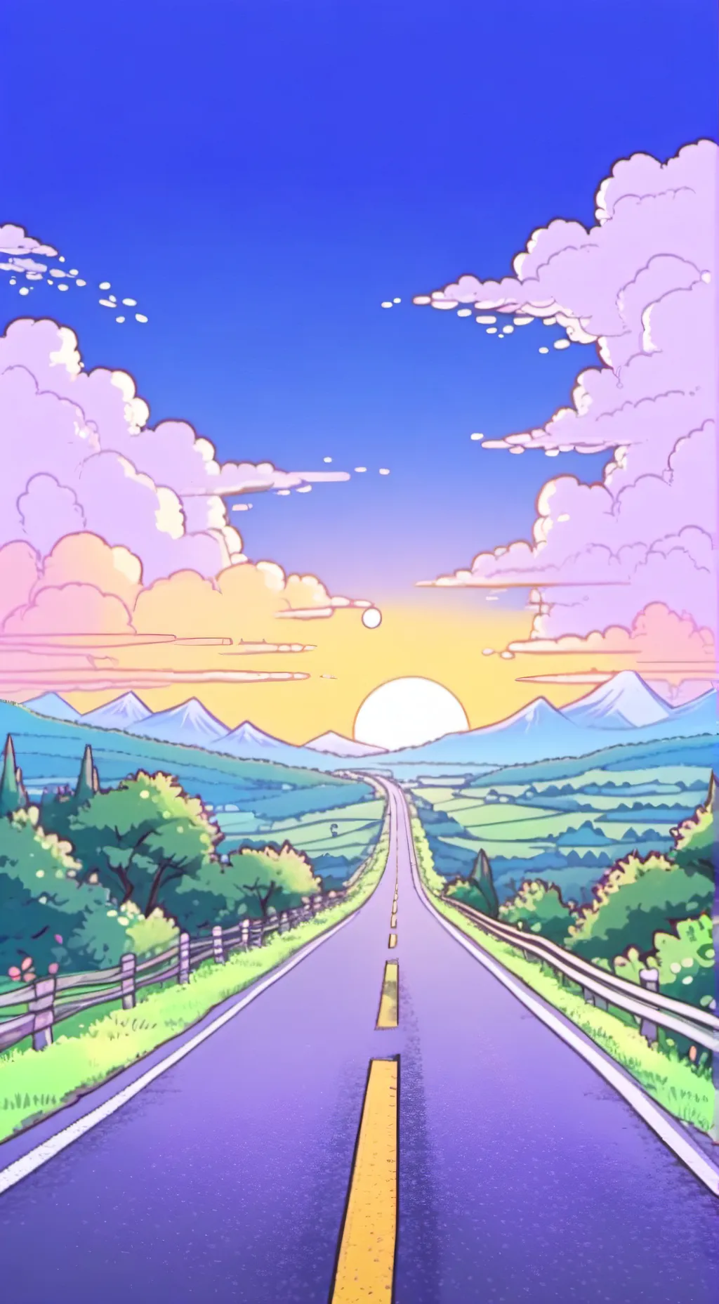 ai character: CH road trip background