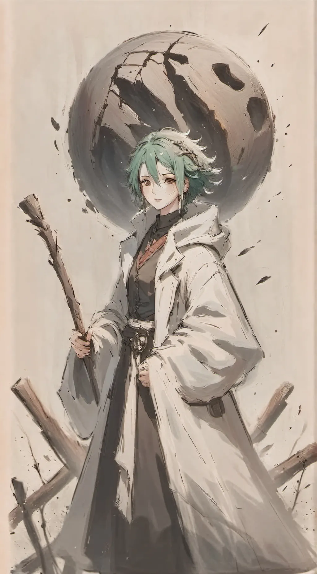 ai character: Ask questions! background