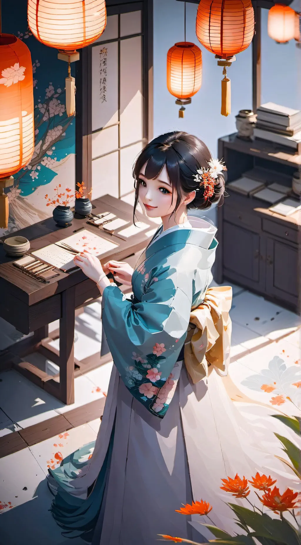 ai character: Kasumi background