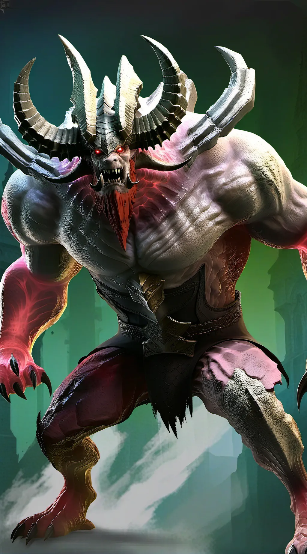 ai character: Flesh creature  background