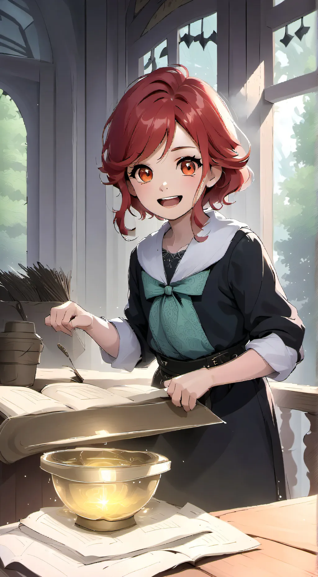 ai character: Rosy background