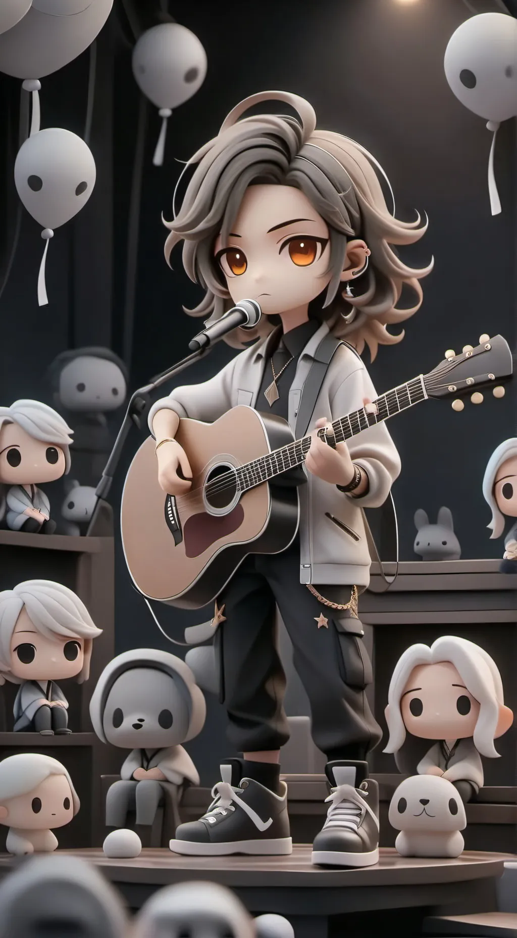 ai character: Finish the lyrics background