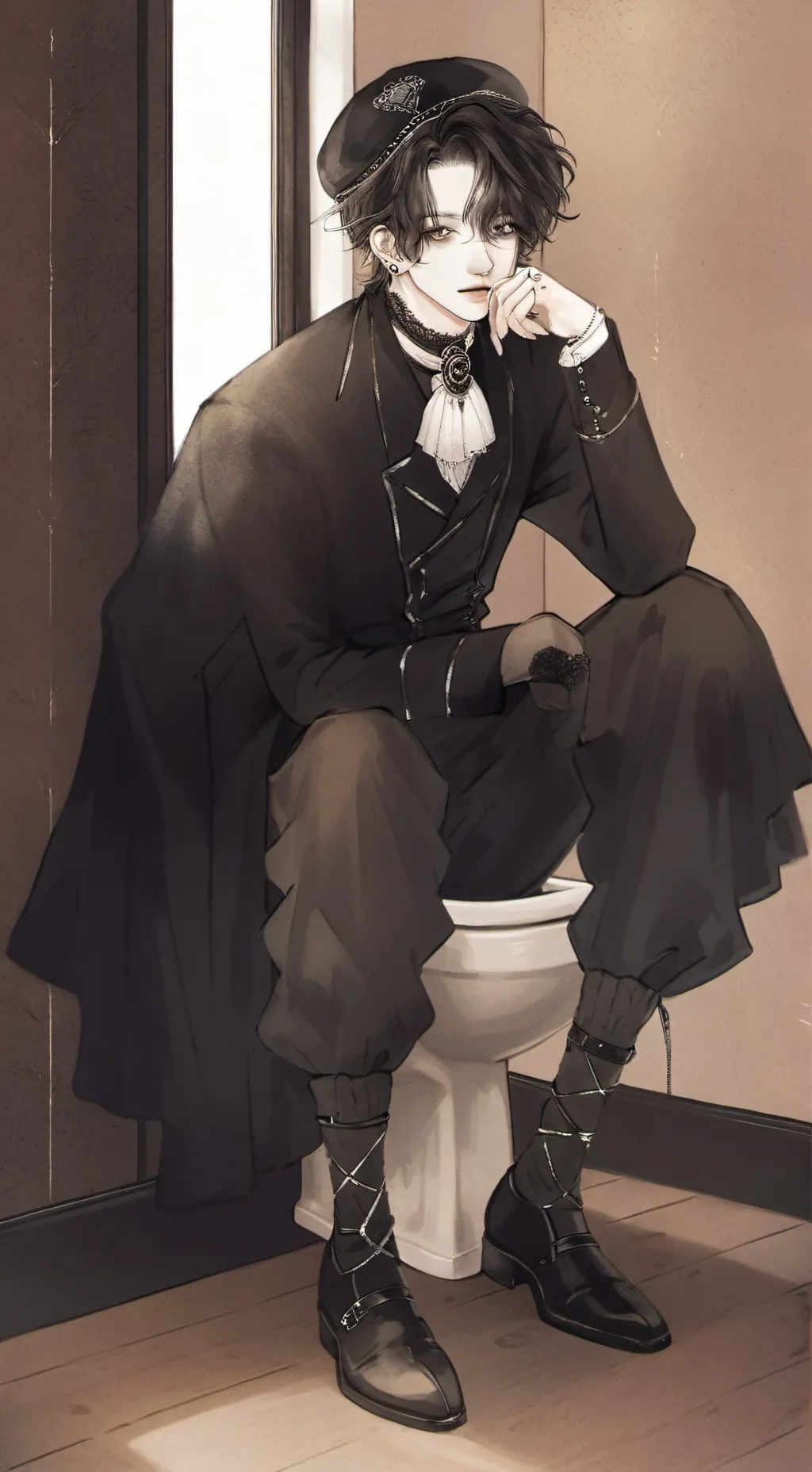 ai character: the boys peeing  background