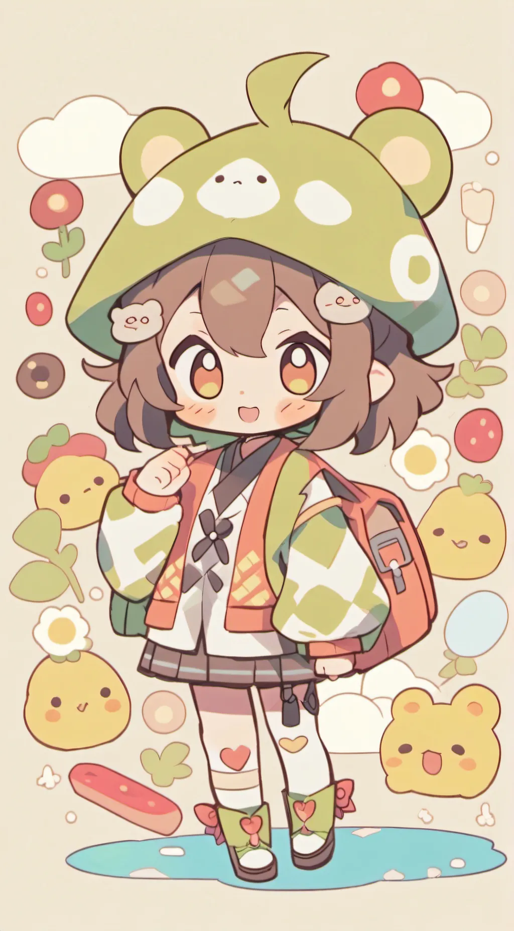 ai character: Silly baby yatta background