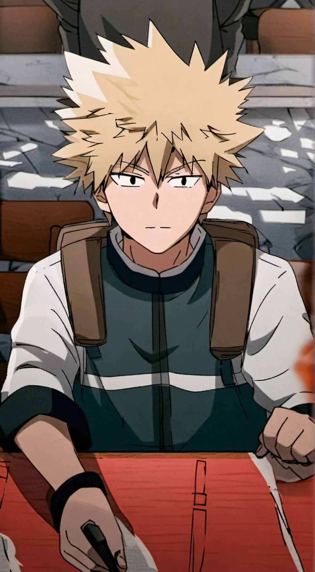 ai character: Katsuki Bakugo background