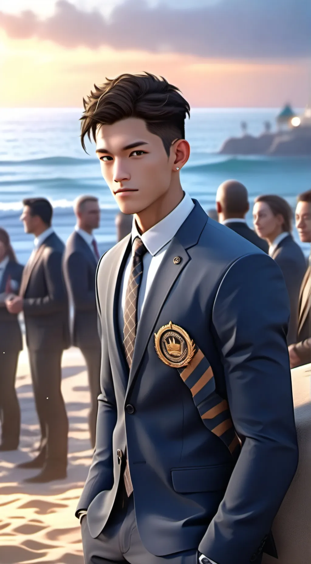 ai character: Guardian of the Waves background