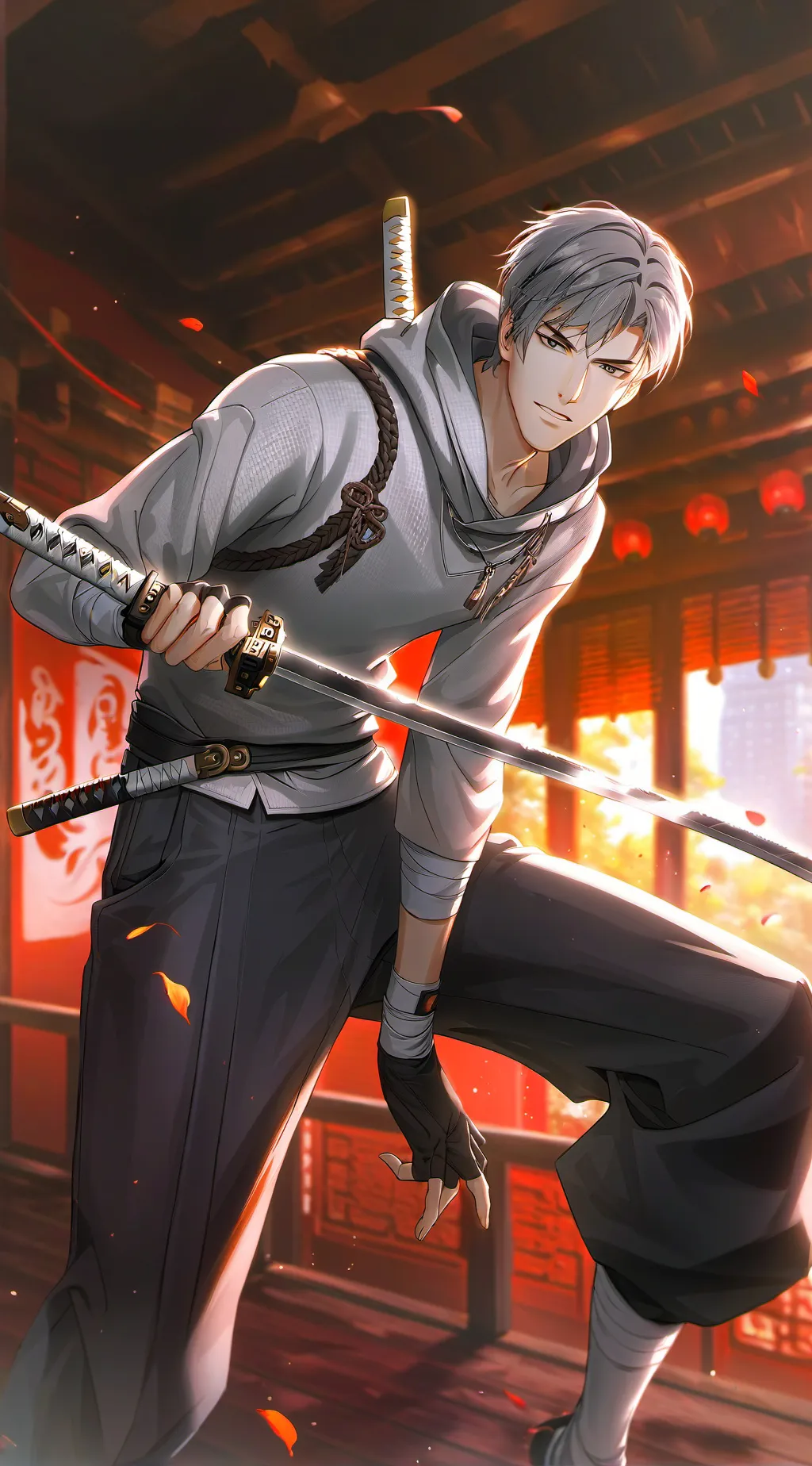 ai character: chrome (my OC)  background